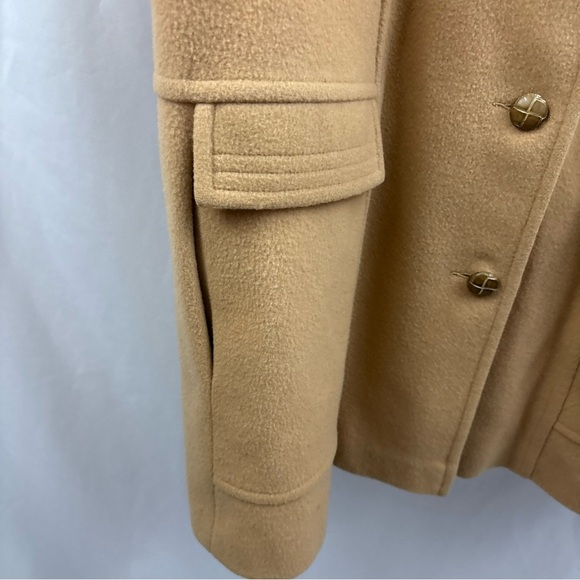 Vintage Mackintosh of New England Women's Size 20.5 Wool Mid Coat Tan Pre-Owned - Picture 4 of 16